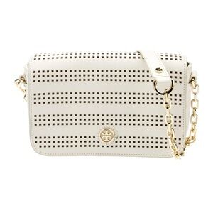Tory Burch Saffiano Leather Perforated Crossbody Bag